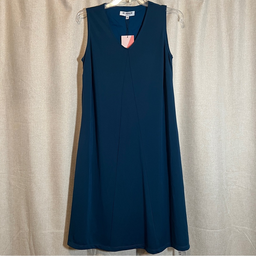 NWT Of/Mercer Teal Sleeveless Shift Dress Size Medium
